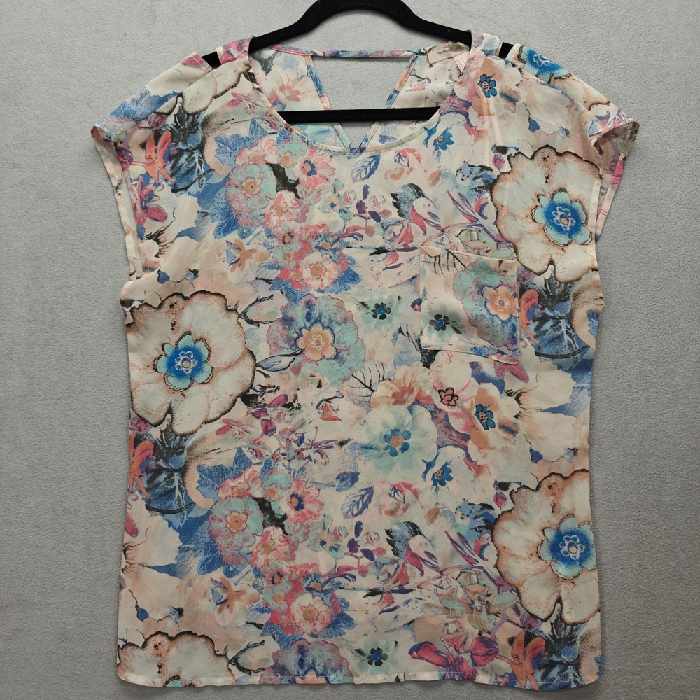 Forever 21 Floral Fairy Top Women L Whimsical Feminine Dainty Ethereal Bloomcore